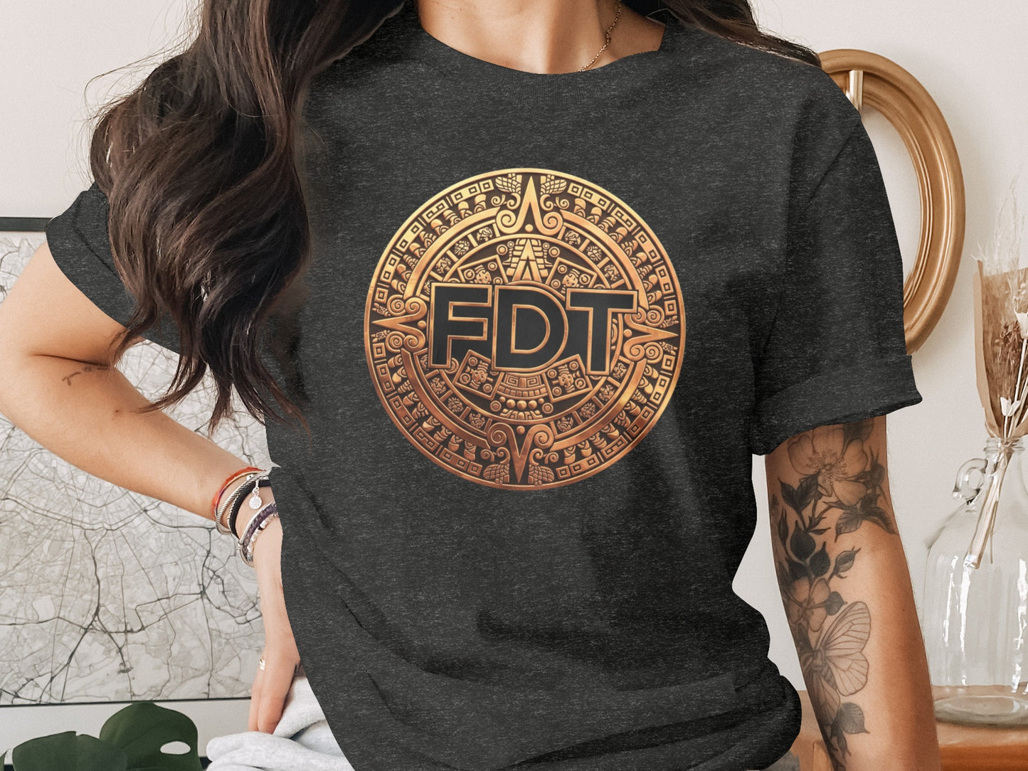FDT Aztec Style Circular Design Printed Shirt product