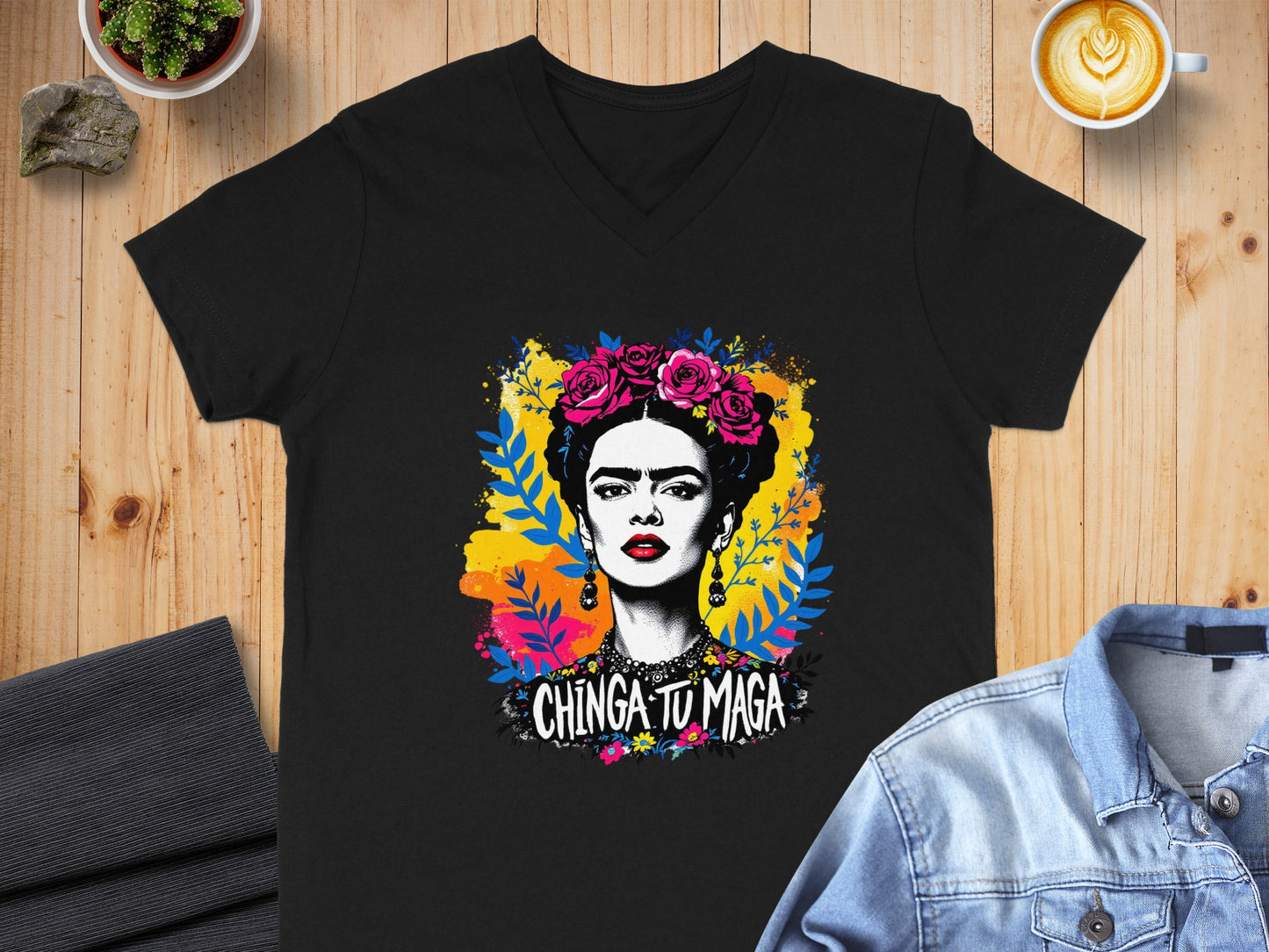 Vibrant Chinga Tu Maga Artistic Graphic Tee product type