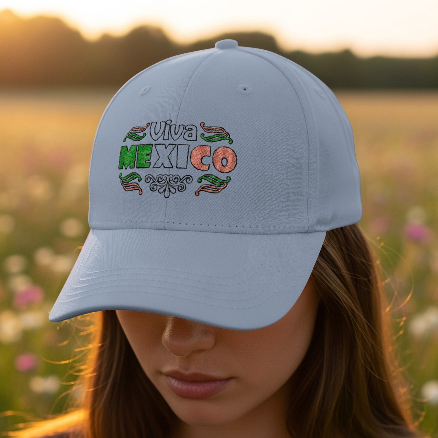 Viva Mexico White Baseball Cap product type