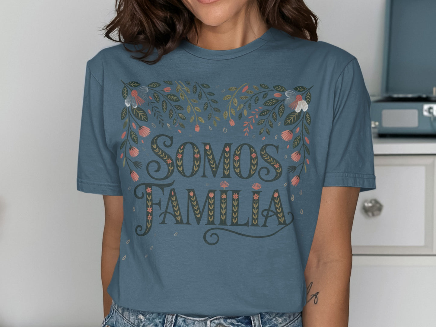 Somos Familia Graphic T-Shirt Unique Design product type