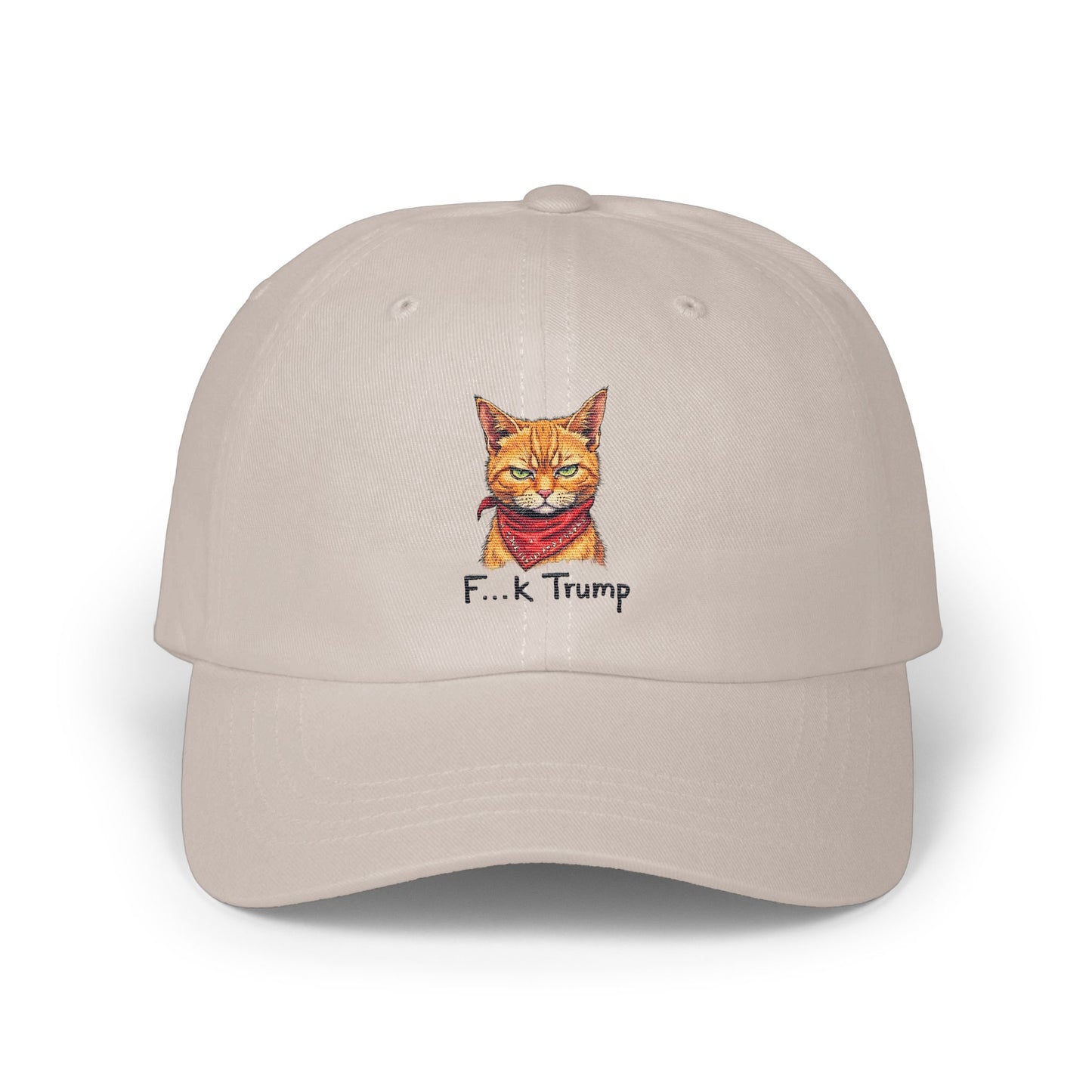 Funny Cat F..k Trump Embroidered Hat Unique Cap product