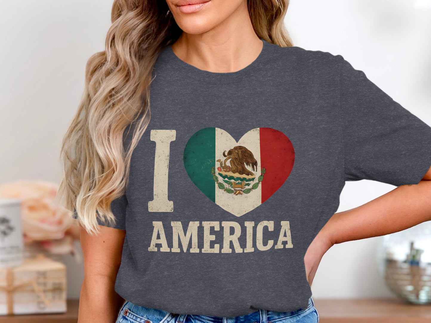 I Love America Mexican Pride Design T-Shirt product type