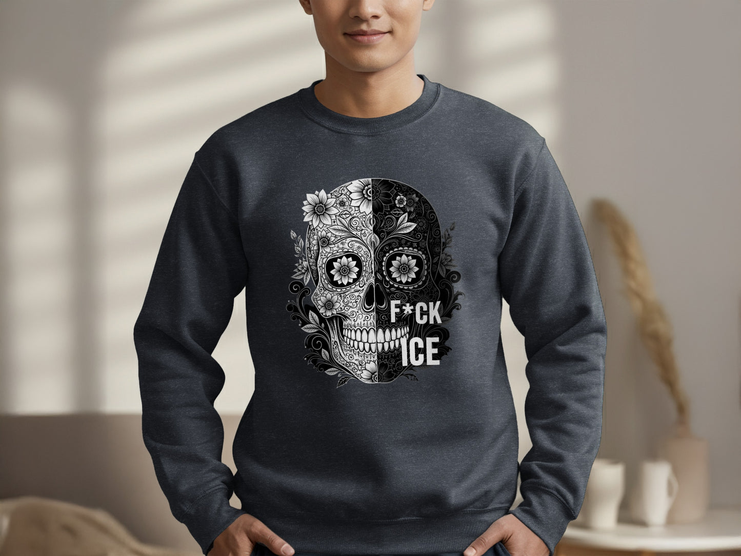 Skull Artwork F*ck ICE Graphic Sweatshirt product type