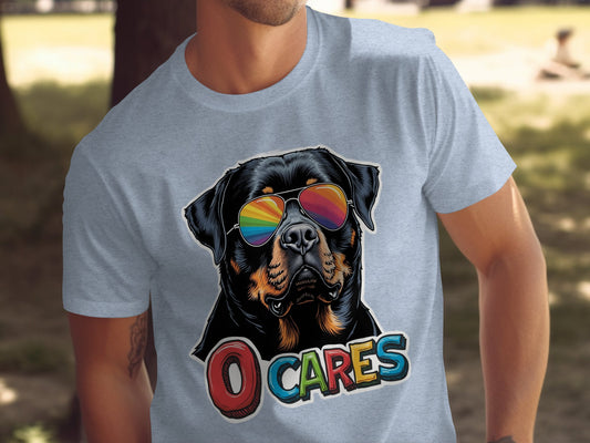 Colorful Rottweiler O Cares Graphic T-Shirt product type