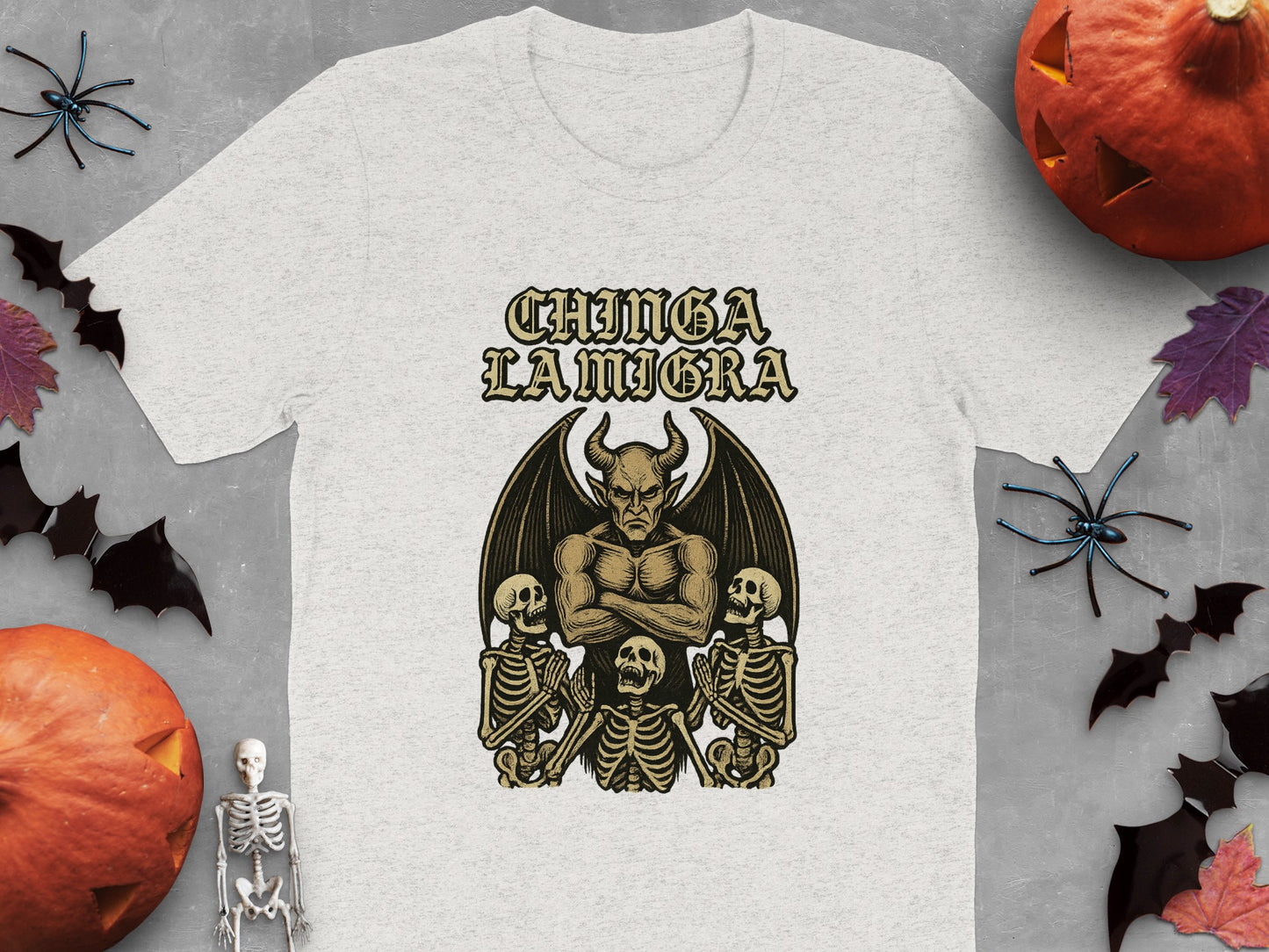 Chinga La Migra Halloween Anti Trump Skeleton T-Shirts