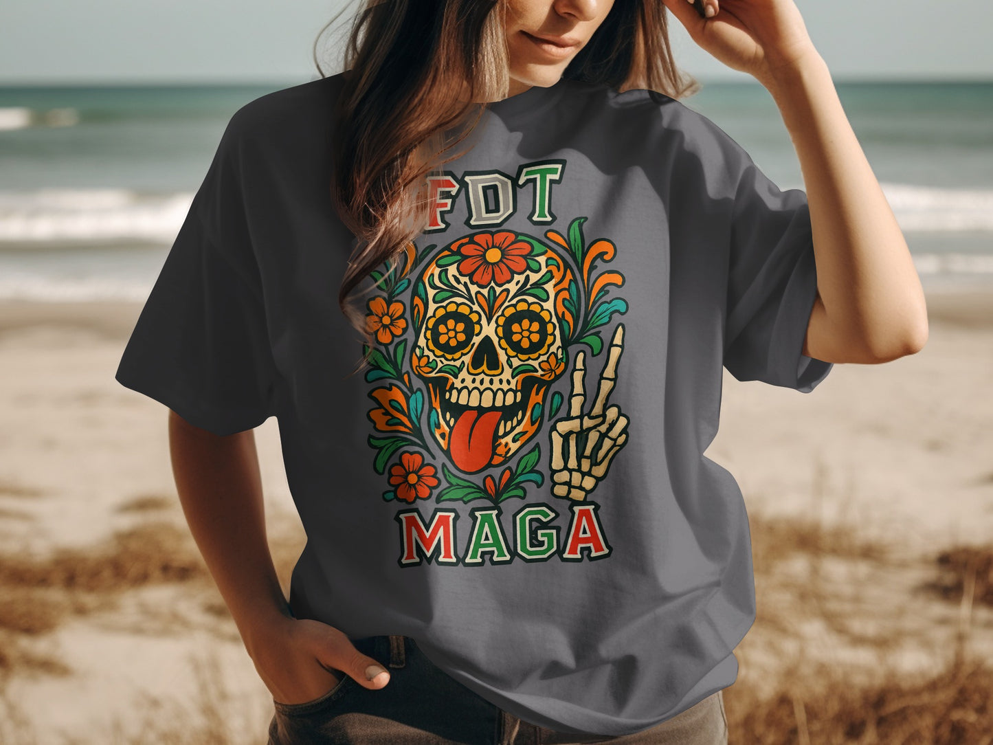 FDT MAGA Skull Design Graphic Unisex T-Shirt product