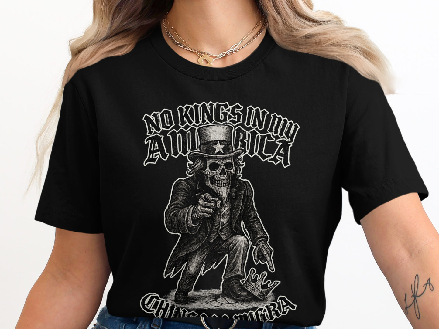 No Kings In My America Graphic Unisex T-shirt Product