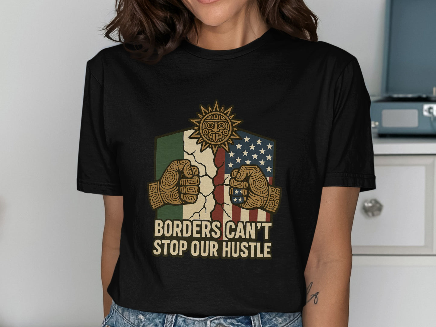 Borders Can't Stop Our Hustle Graphic T-Shirt product