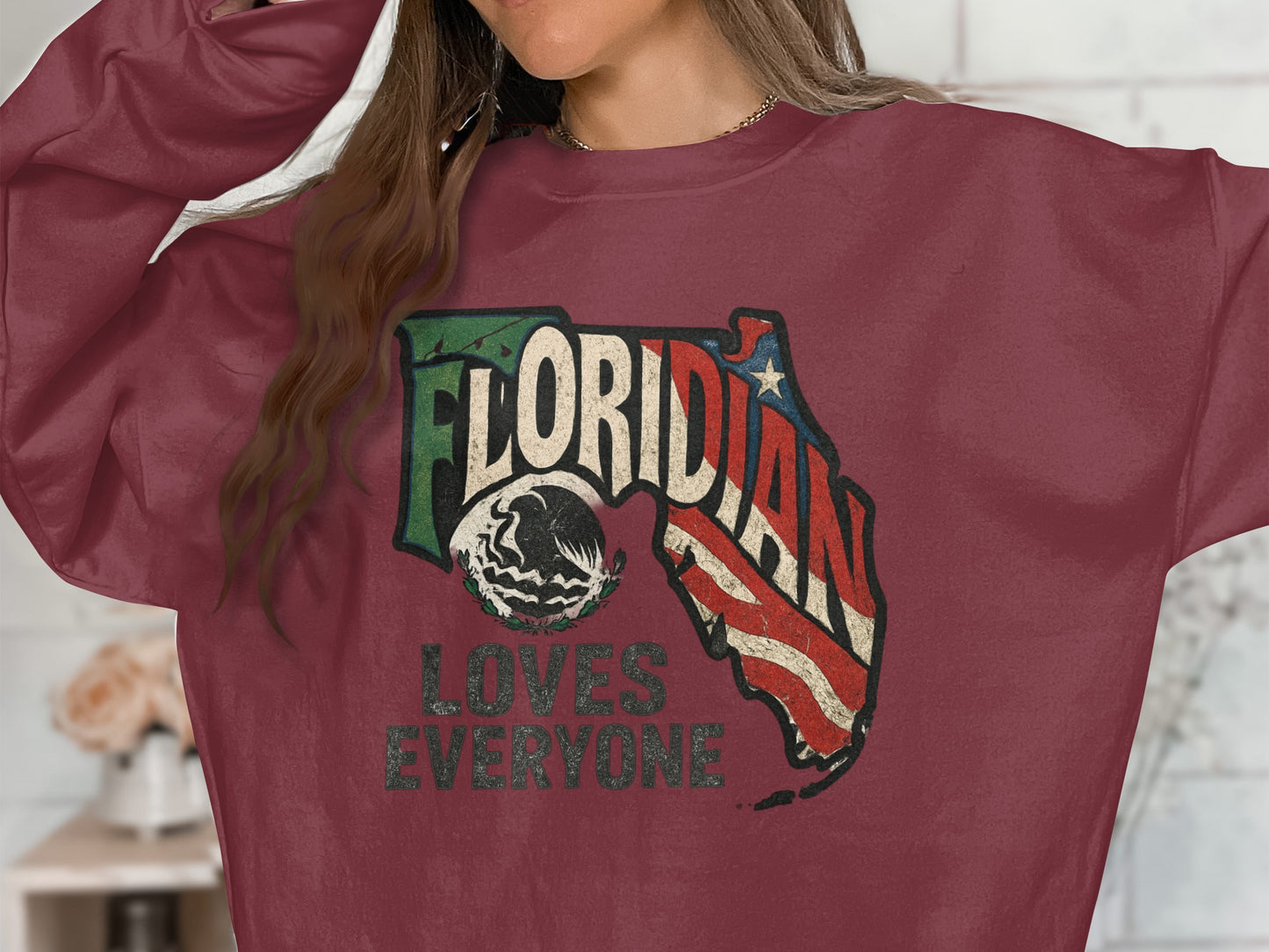 Floridian Loves Everyone Printed Sweatshirt product type