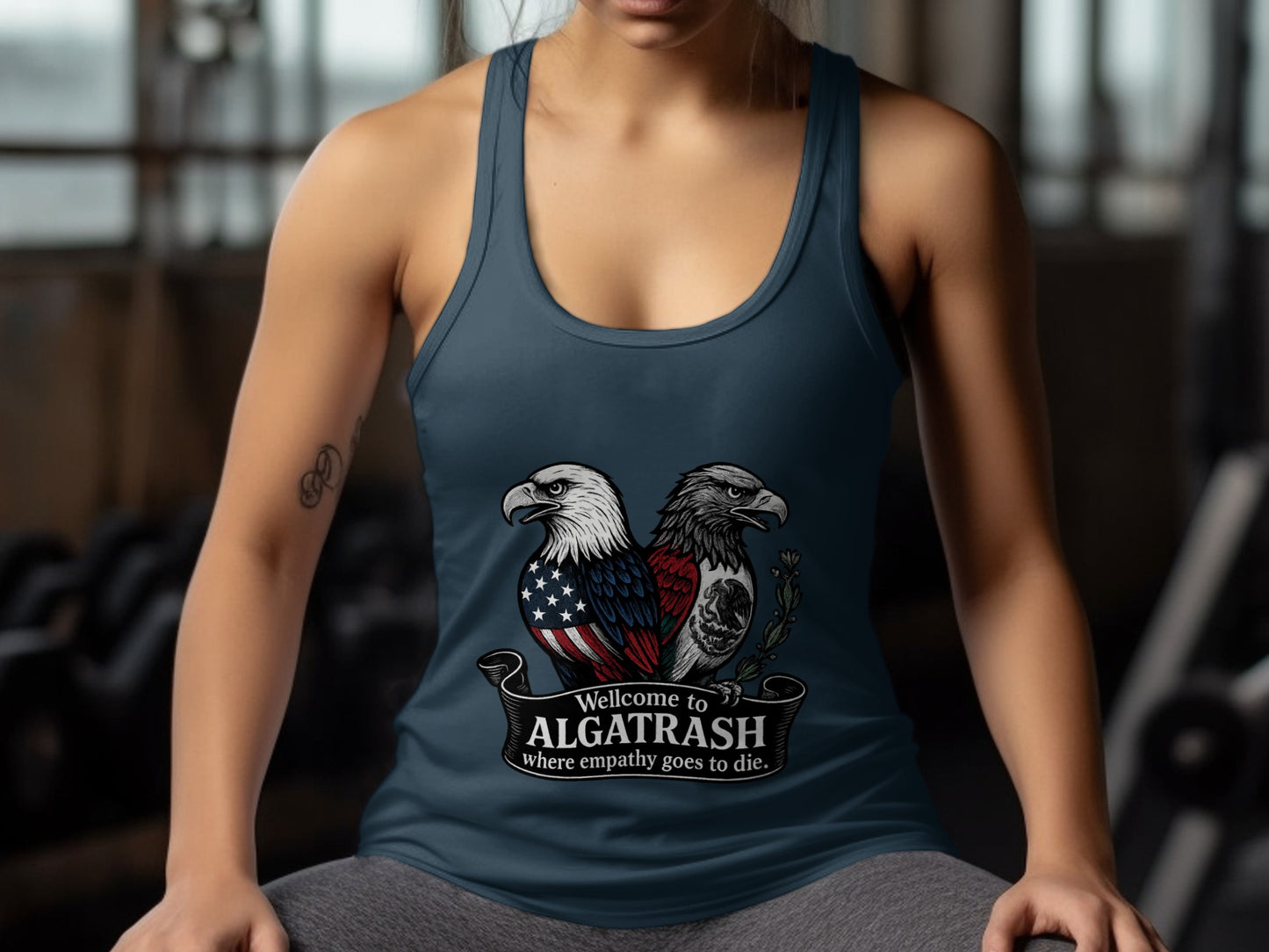 Welcome to Algatrash Empathy Dies Graphic Tank Top product type