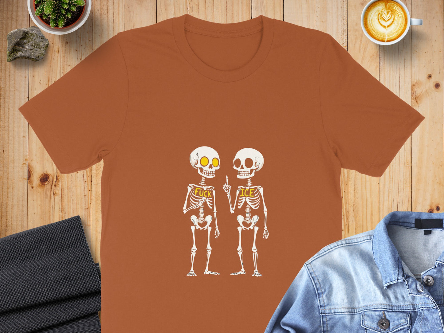 Funny Skeleton Halloween Graphic Tee Shirt product