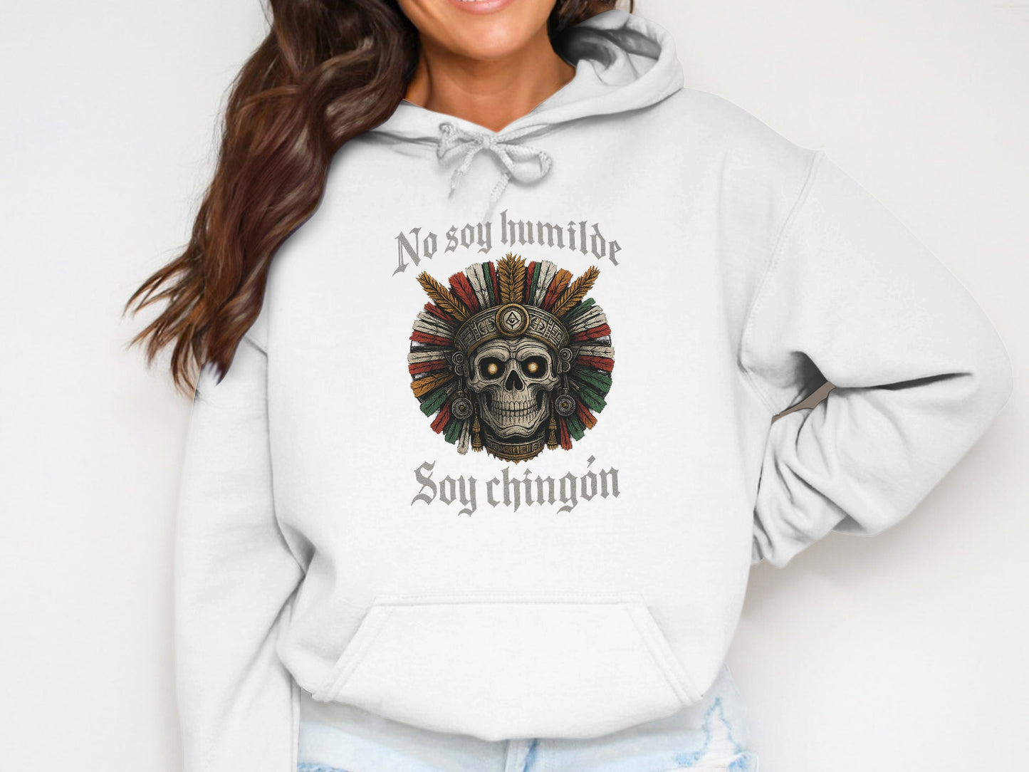 No Soy Humilde Soy Chingon Skull Hoodie Product