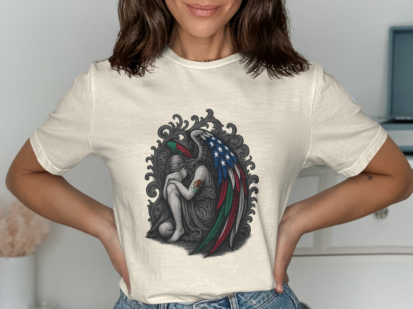 Patriotic Winged Angel T Shirt product
