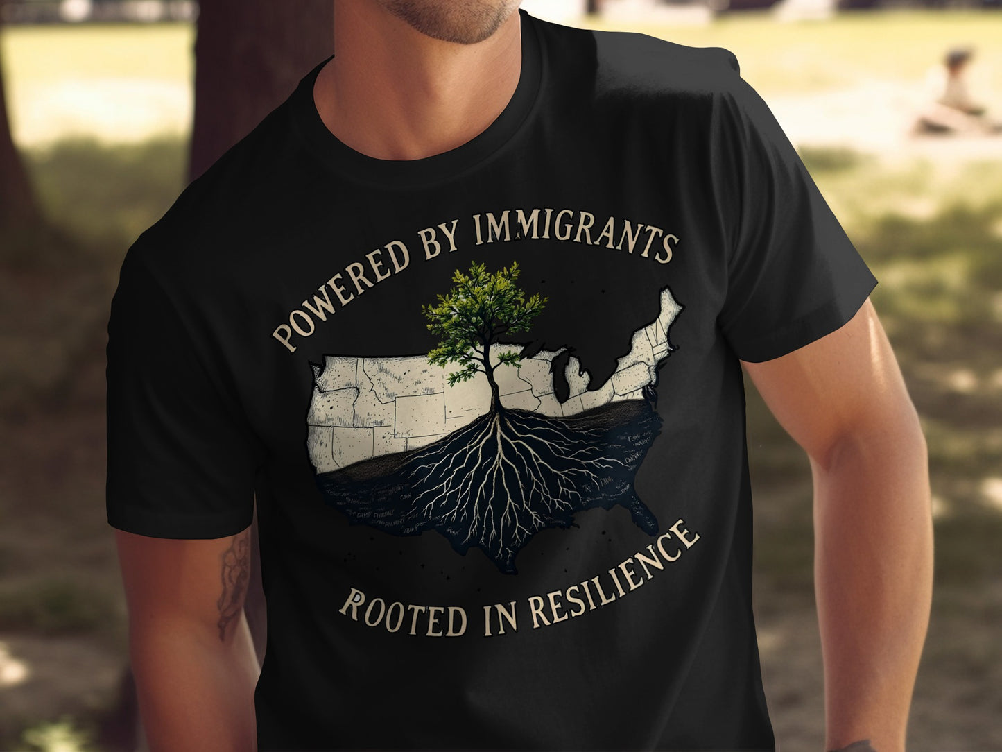 Powered by Immigrants Rooted in Resilience T-shirt product