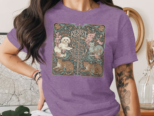 Resist Strength Unity Diversity Graphic Shirt
