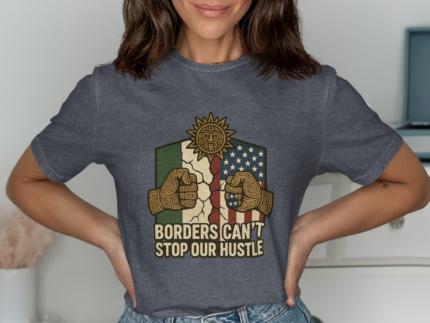 Borders Can't Stop Our Hustle Graphic Tee product