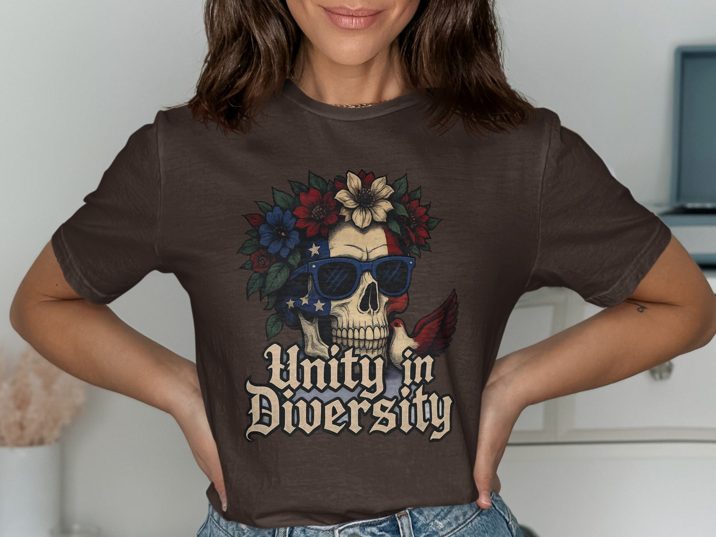 Unity in Diversity Skull Graphic T-Shirt product