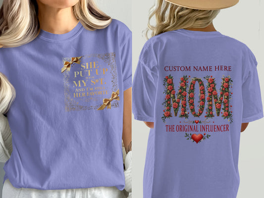 Unique Custom Name Here Mom T-Shirt product type