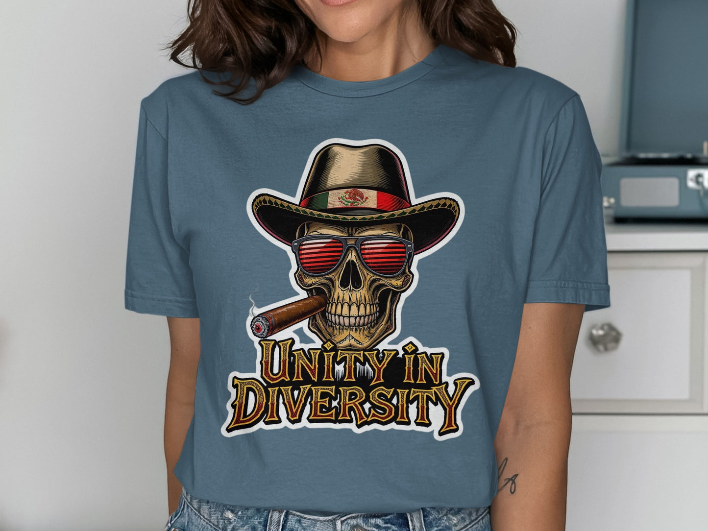 Unity in Diversity Skull Print T-Shirt product
