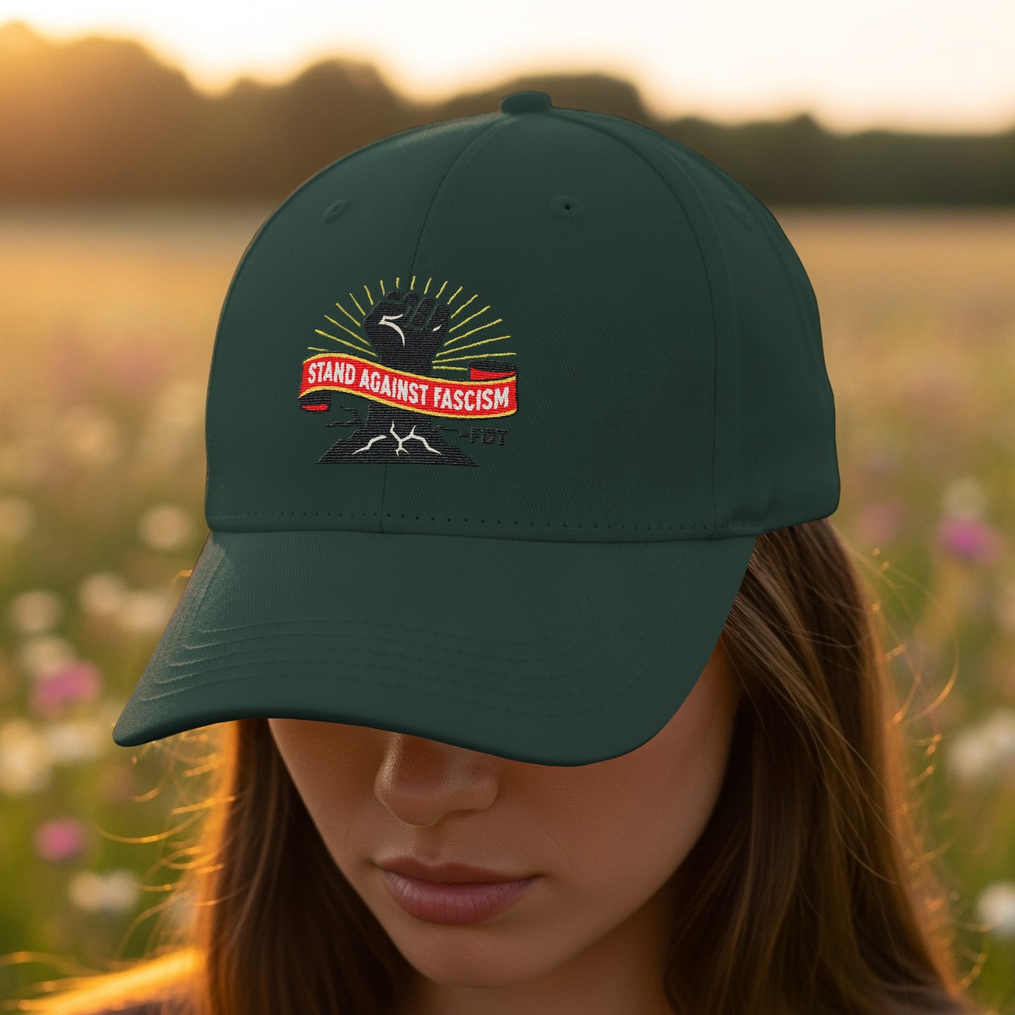 Stand Against Fascism Embroidered Hat product