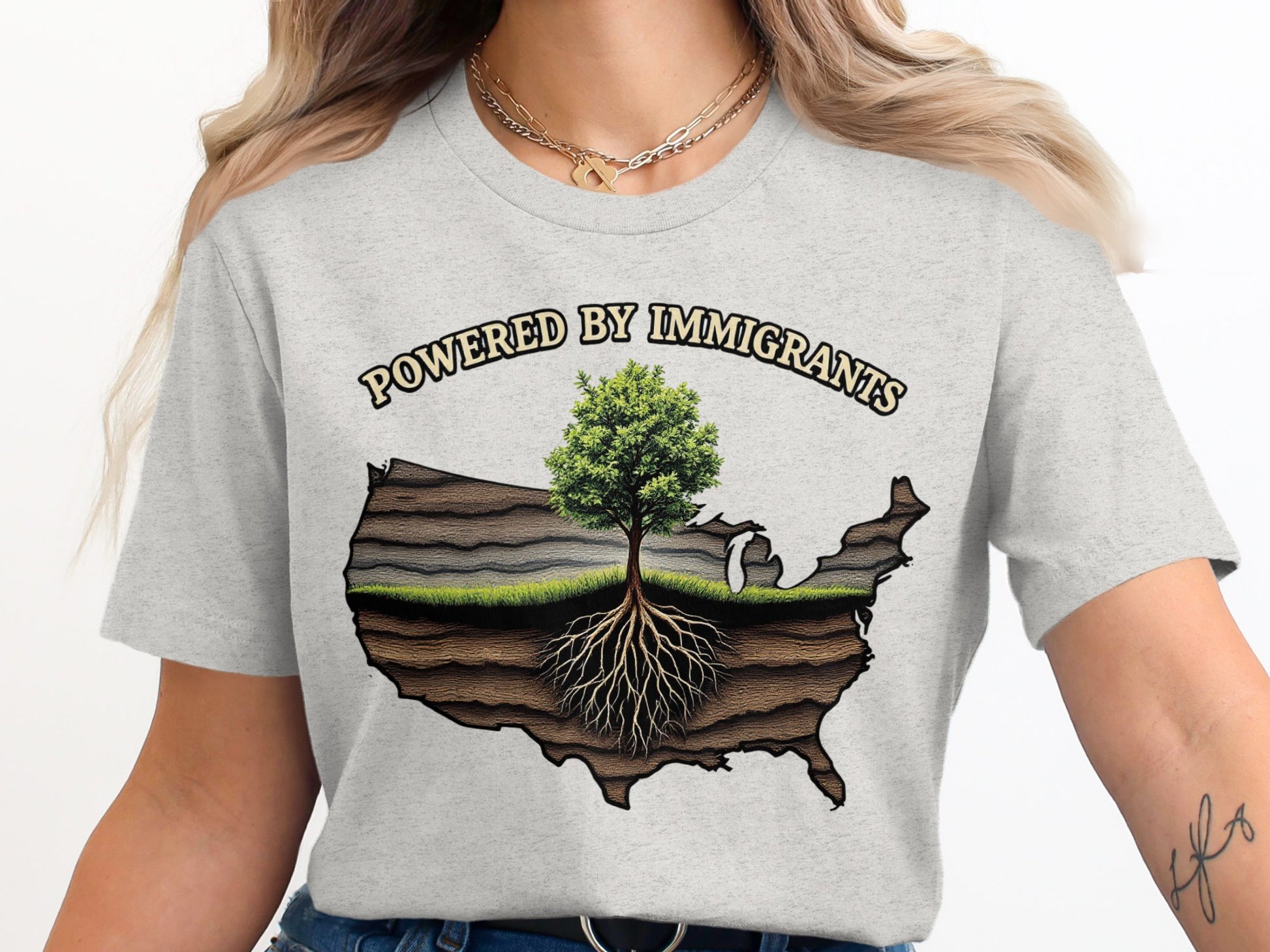 Powered by Immigrants Graphic T-Shirt product