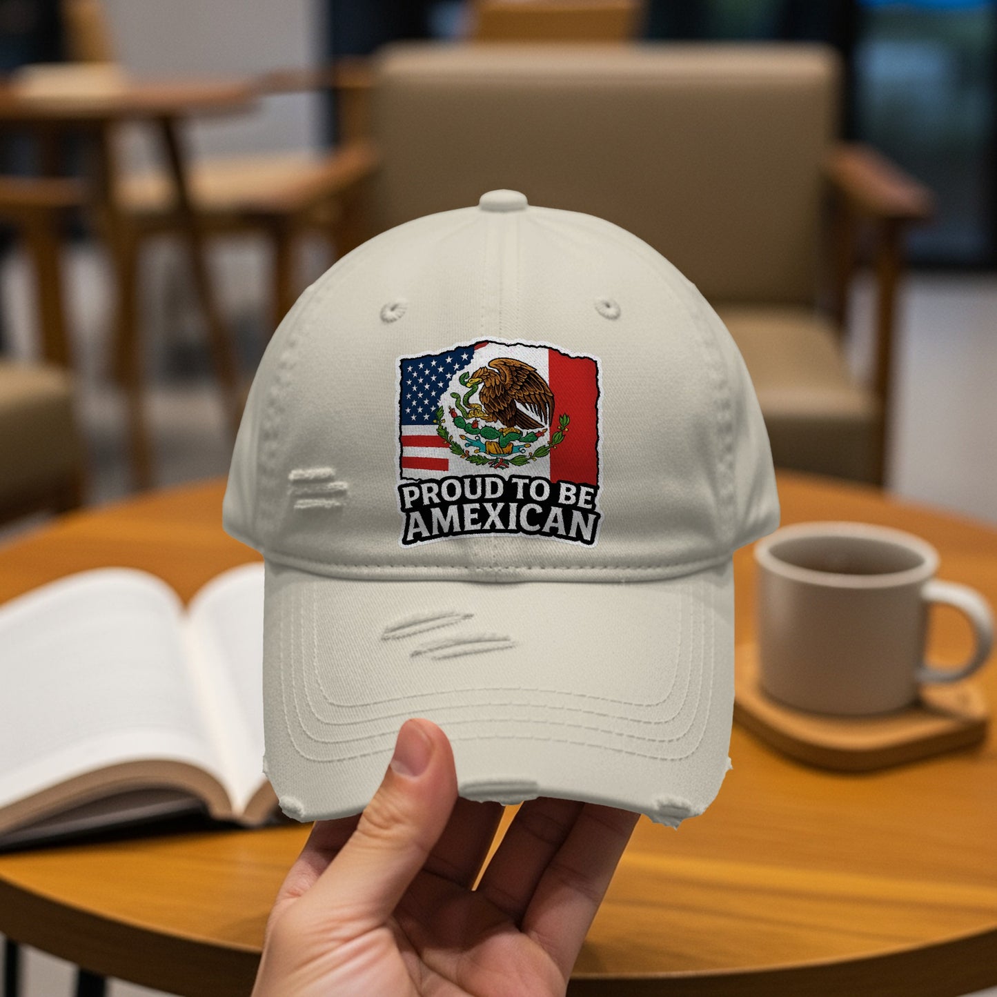 Proud to Be American-Mexican Distressed Cap product type