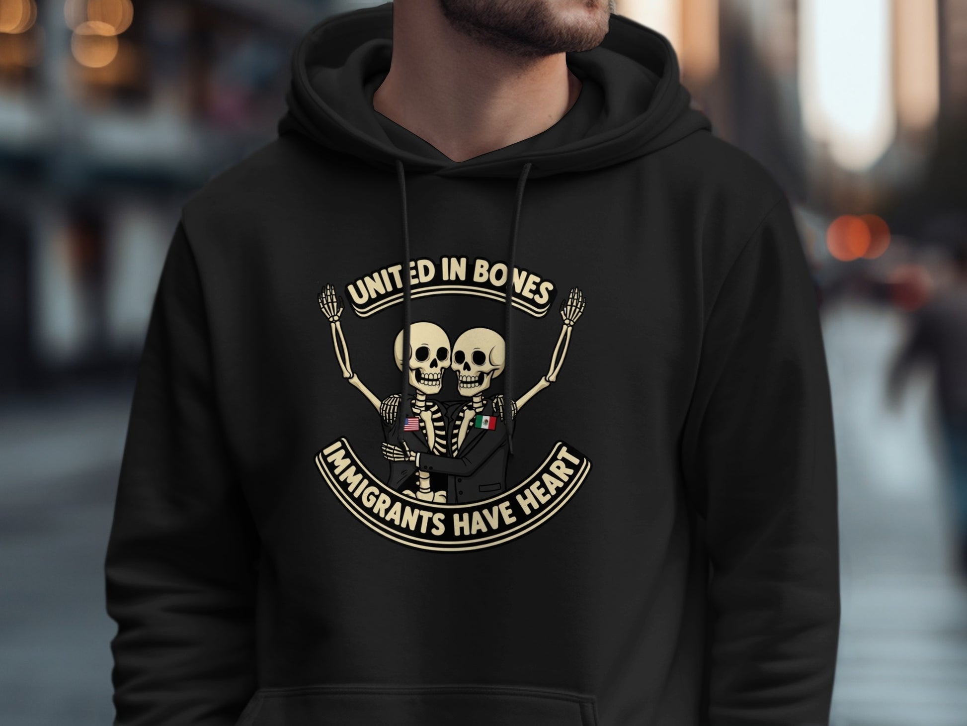 United in Bones Immigrants Have Heart Hoodie product type