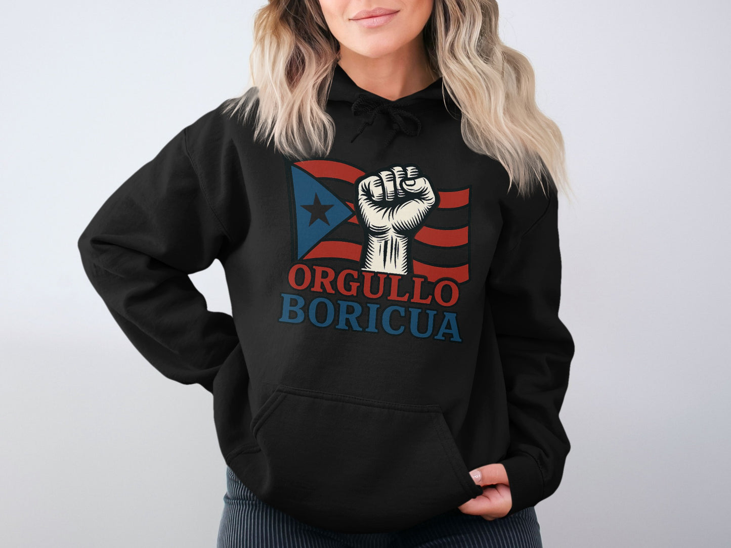 Orgullo Boricua Fist Graphic Hoodie Unisex Product