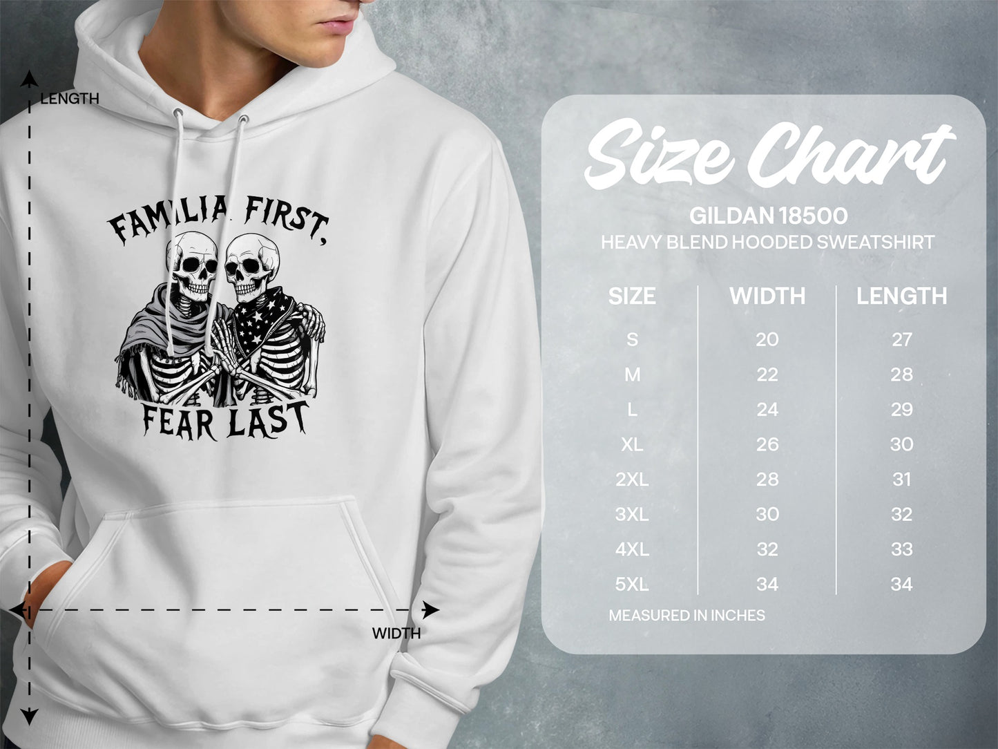 Familia First Fear Last Graphic Hooded Sweatshirt product type