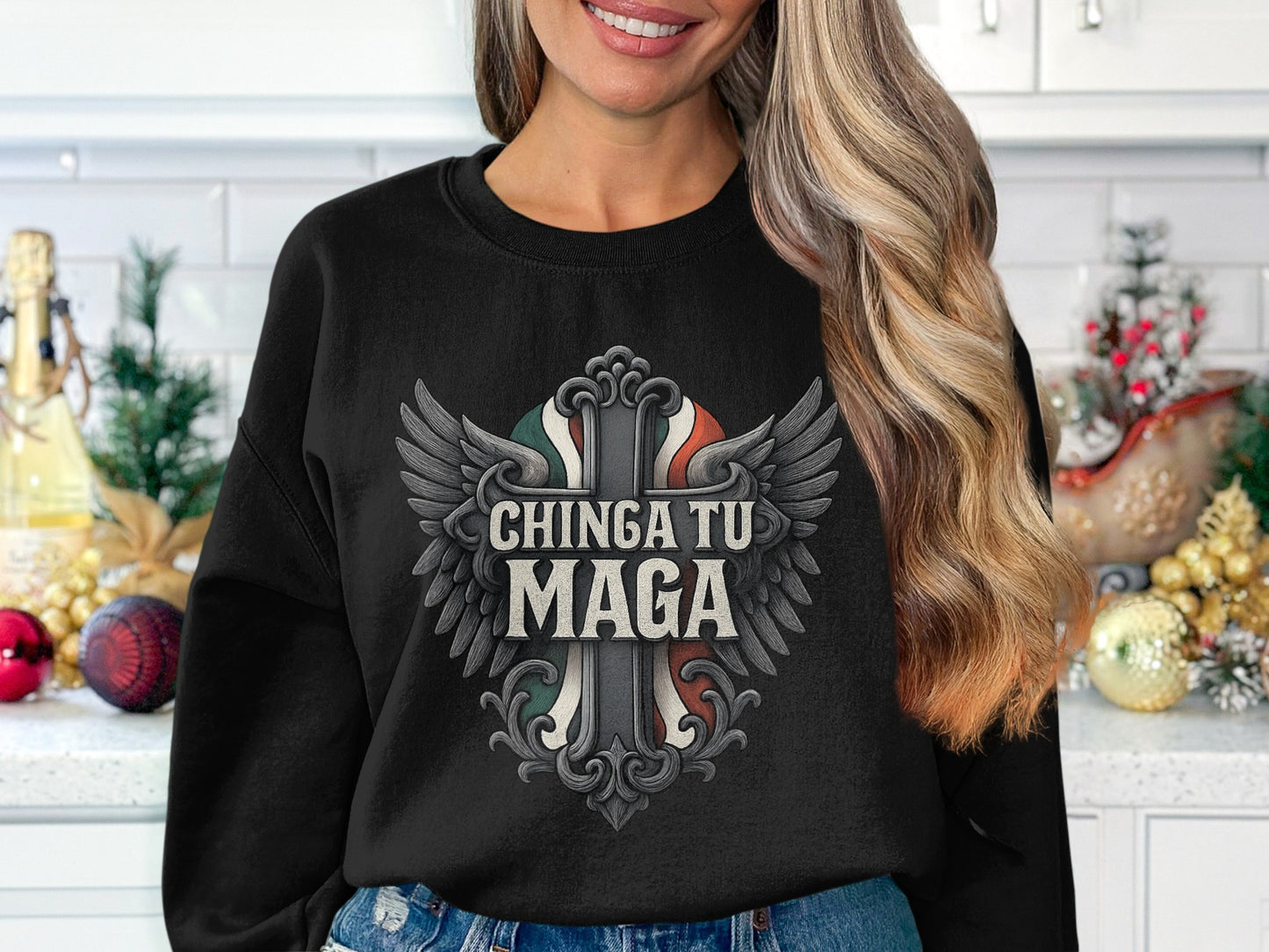 Chinga Tu Maga Design Graphic Sweatshirt product type