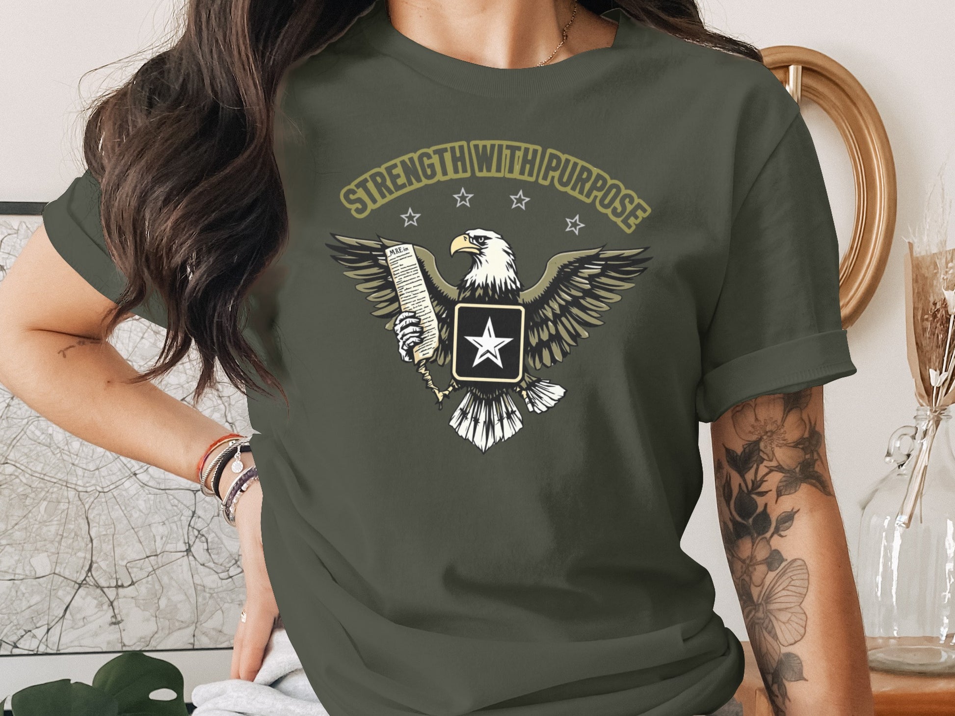 Strength With Purpose Vintage Eagle Graphic Shirt