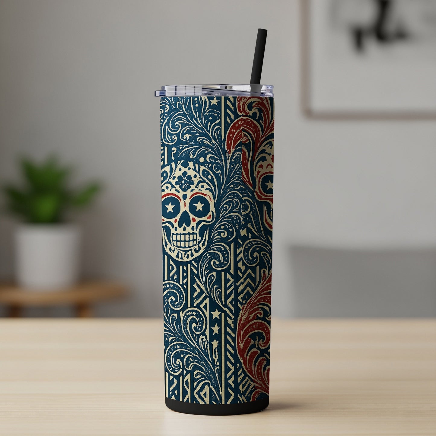 Colorful Skull and Patterns Design Tumbler product