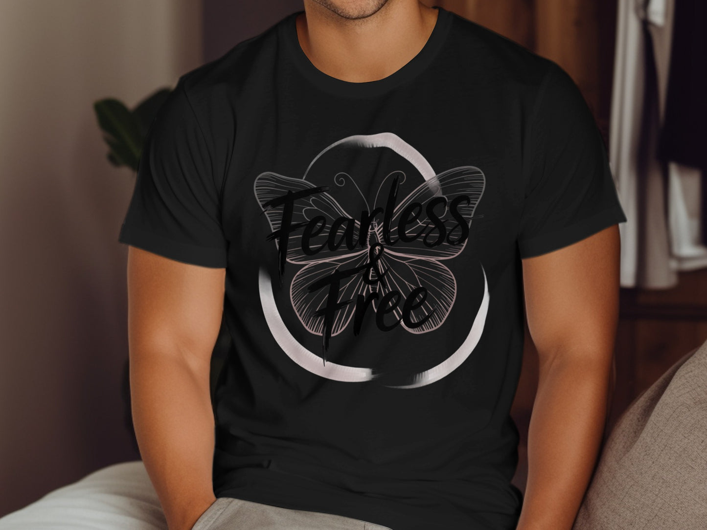 Fearless and Free Butterfly Graphic T-shirt product