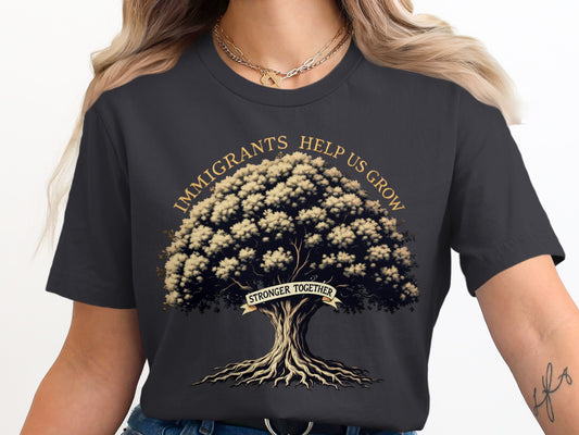 Immigrants Help Us Grow Tree Design Shirt product