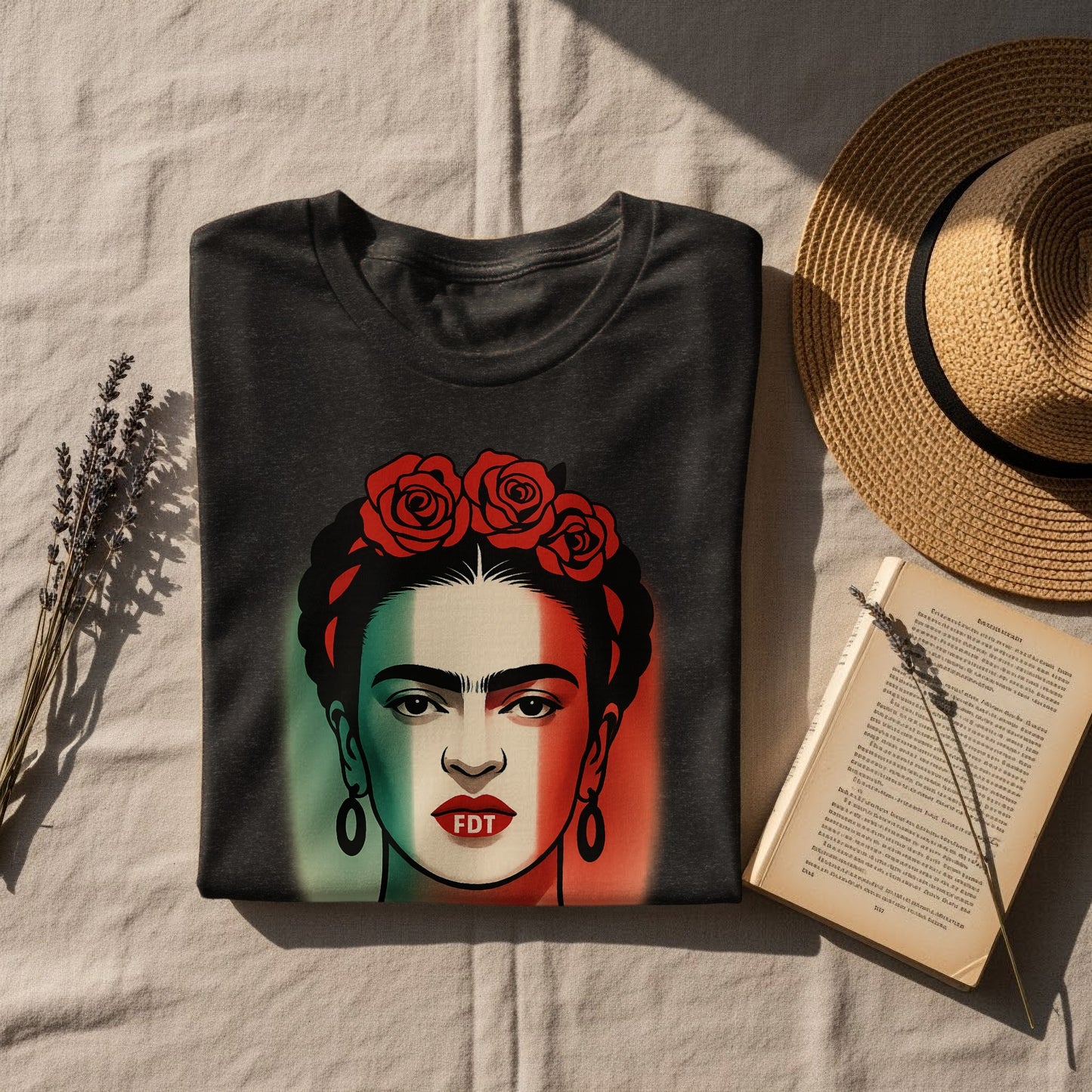 Vibrant Frida Kahlo Inspired Graphic T-shirt product