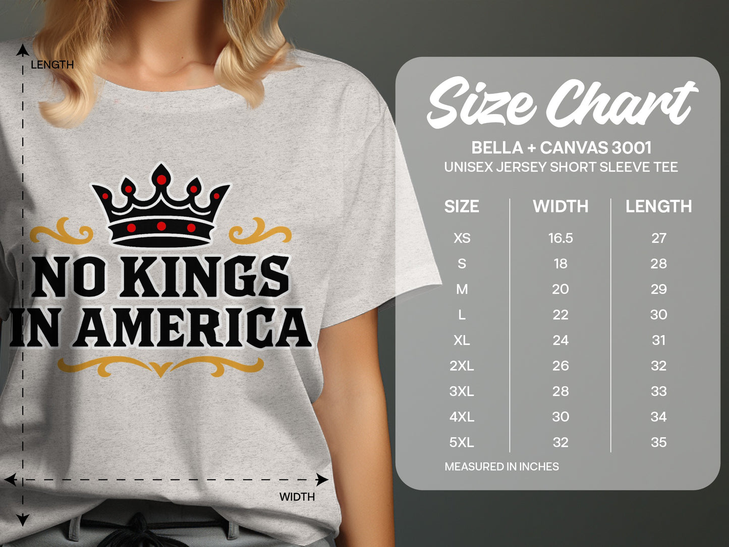 No Kings in America Crown Graphic Tee product