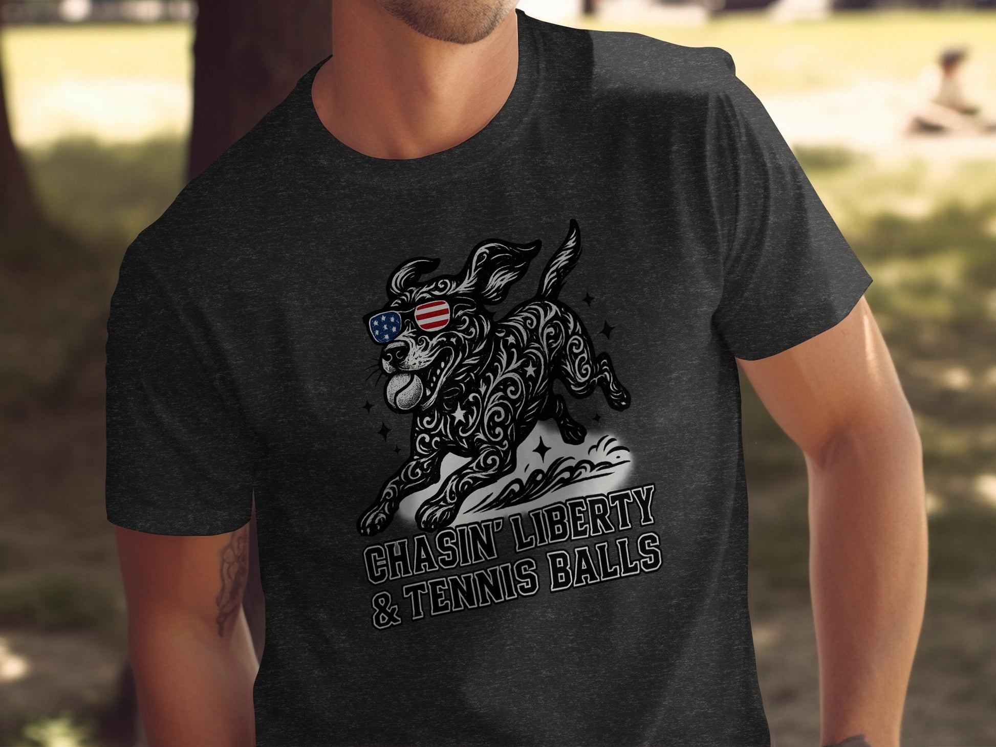 Chasin' Liberty & Tennis Balls Graphic T-Shirt Product