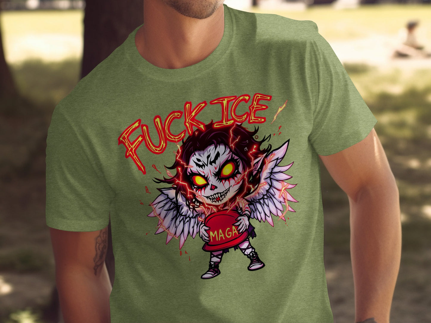 Fierce Character Graphic Statement TShirt product type