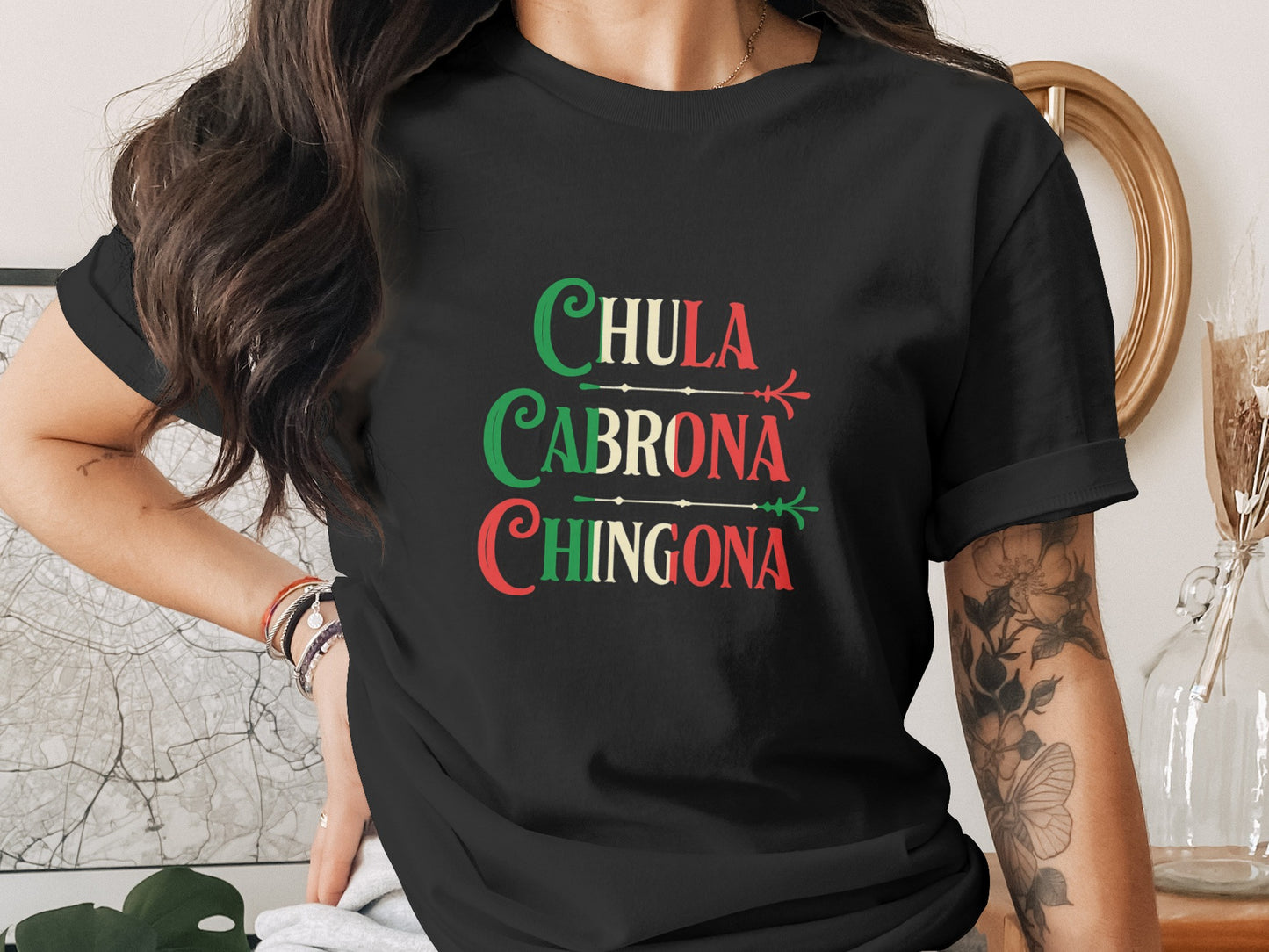 Chula Cabrona Chingona Bold Statement T-Shirt product type