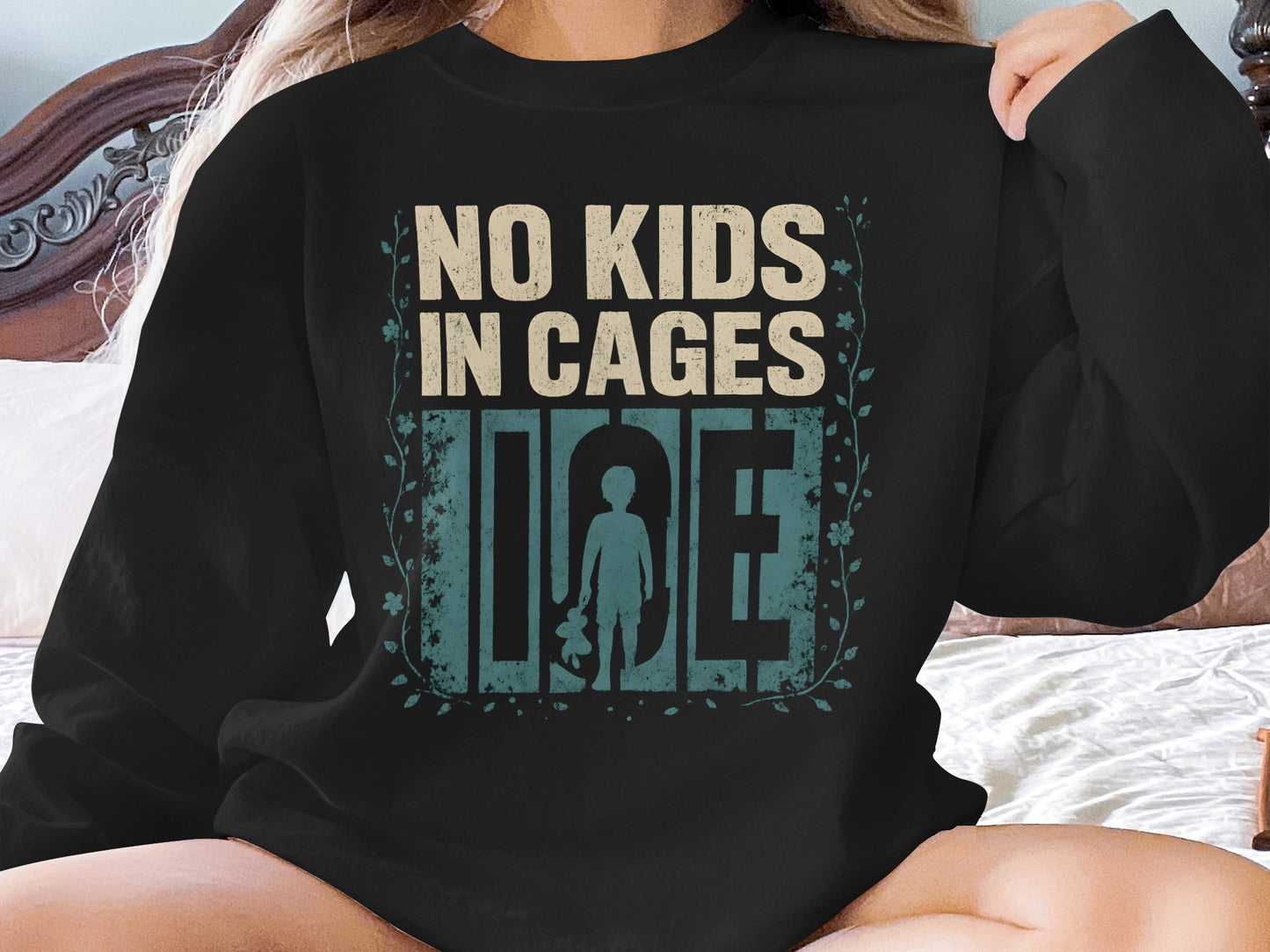 No Kids In Cages Statement Long-Sleeve Shirt Product