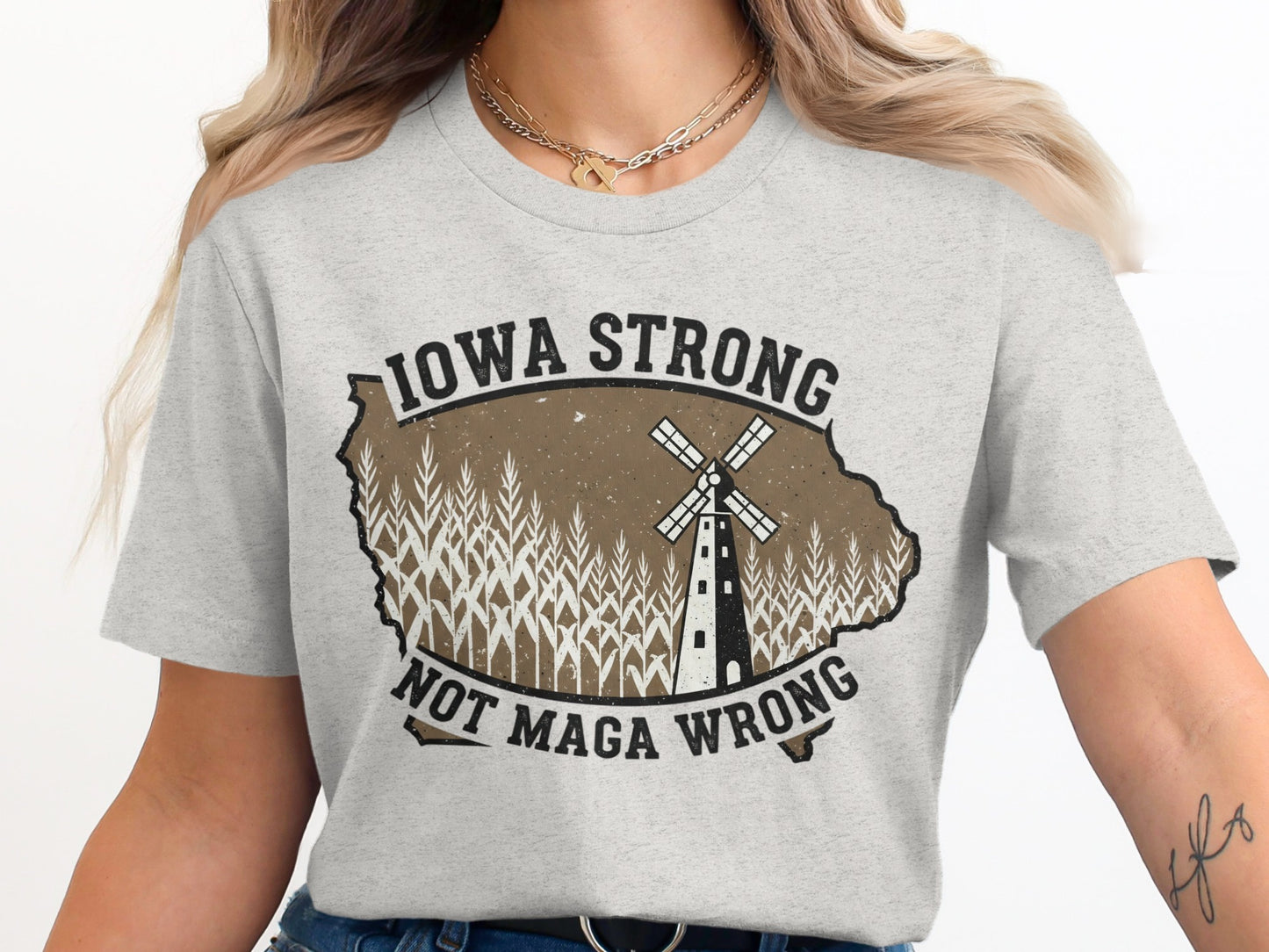 Iowa Strong Not Maga Wrong Printed Shirt product