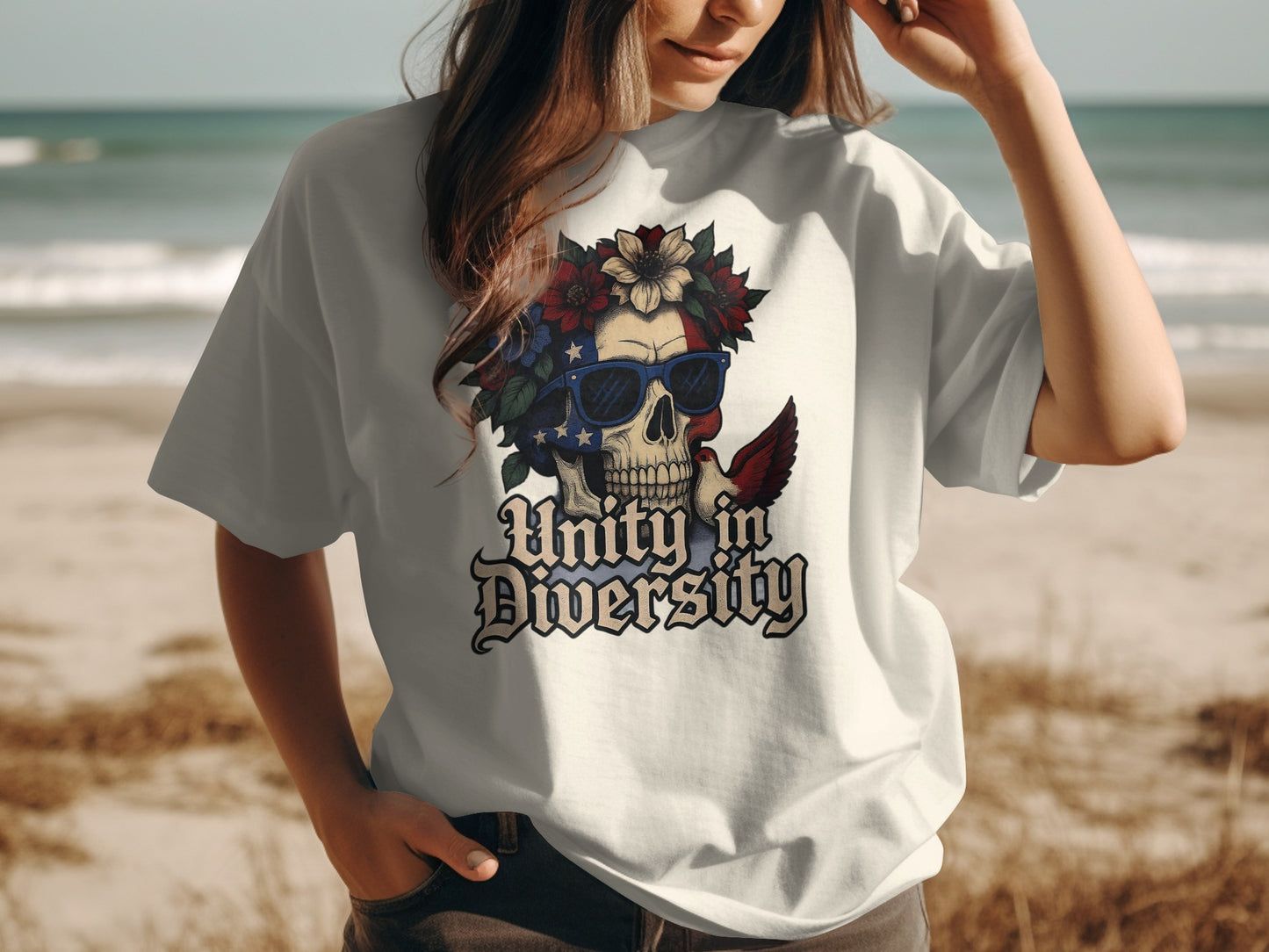 Unity in Diversity Skull Graphic T-Shirt product