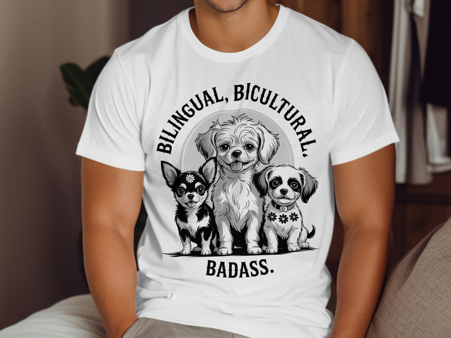 Bilingual Bicultural Badass Funny Dog Lover Shirt product