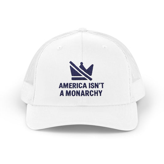 America Isn't a Monarchy White Baseball Cap product type