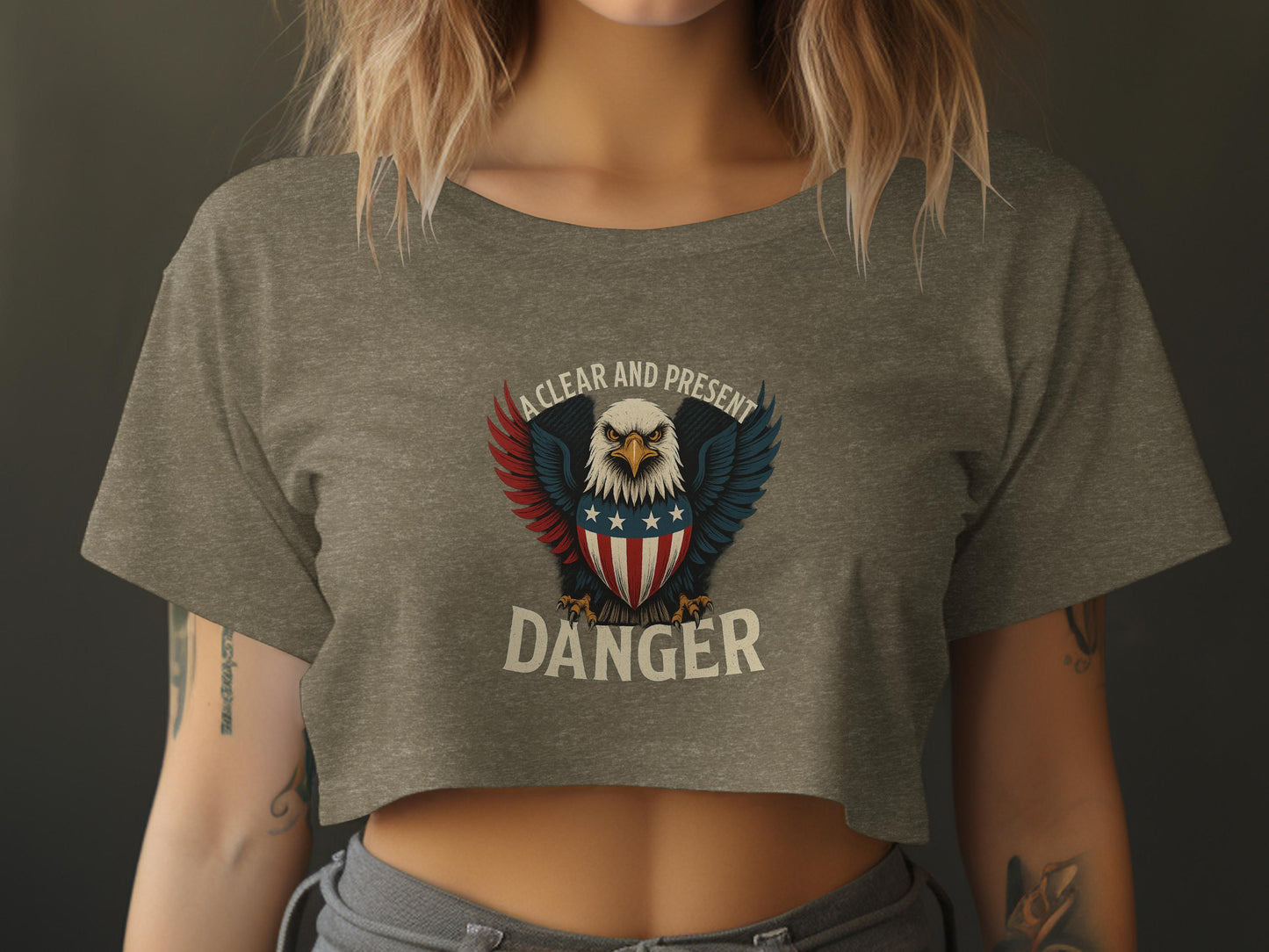 A Clear and Present Danger Eagle Crop Top product