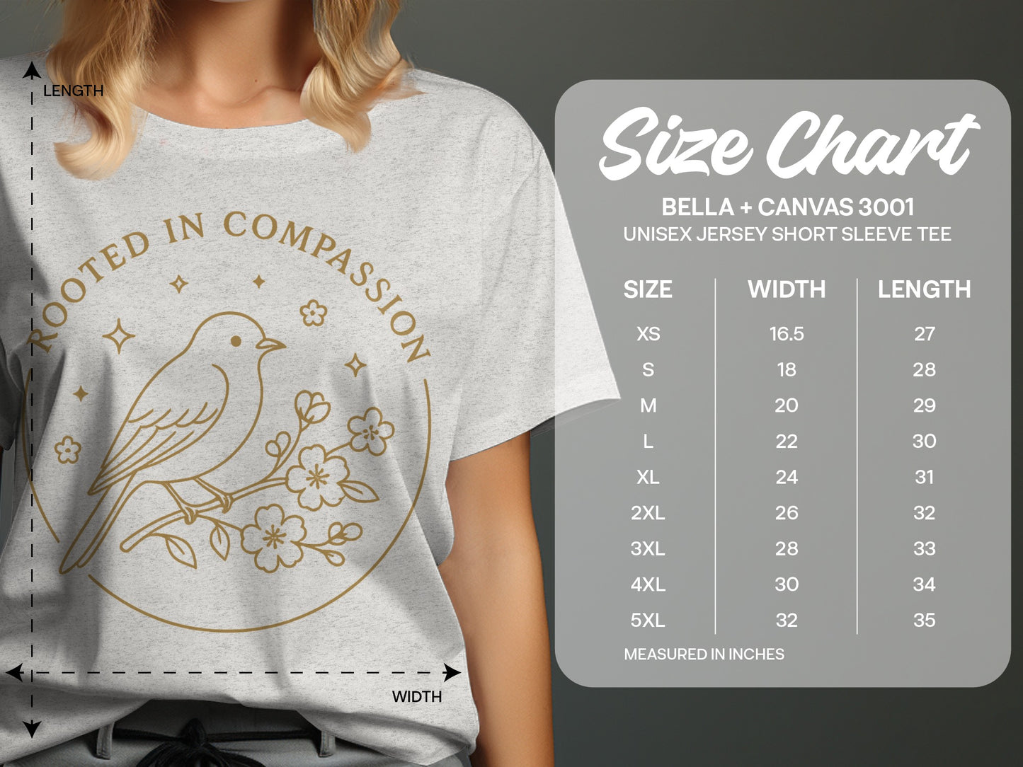 Rooted in Compassion unisex jersey short sleeve tee product