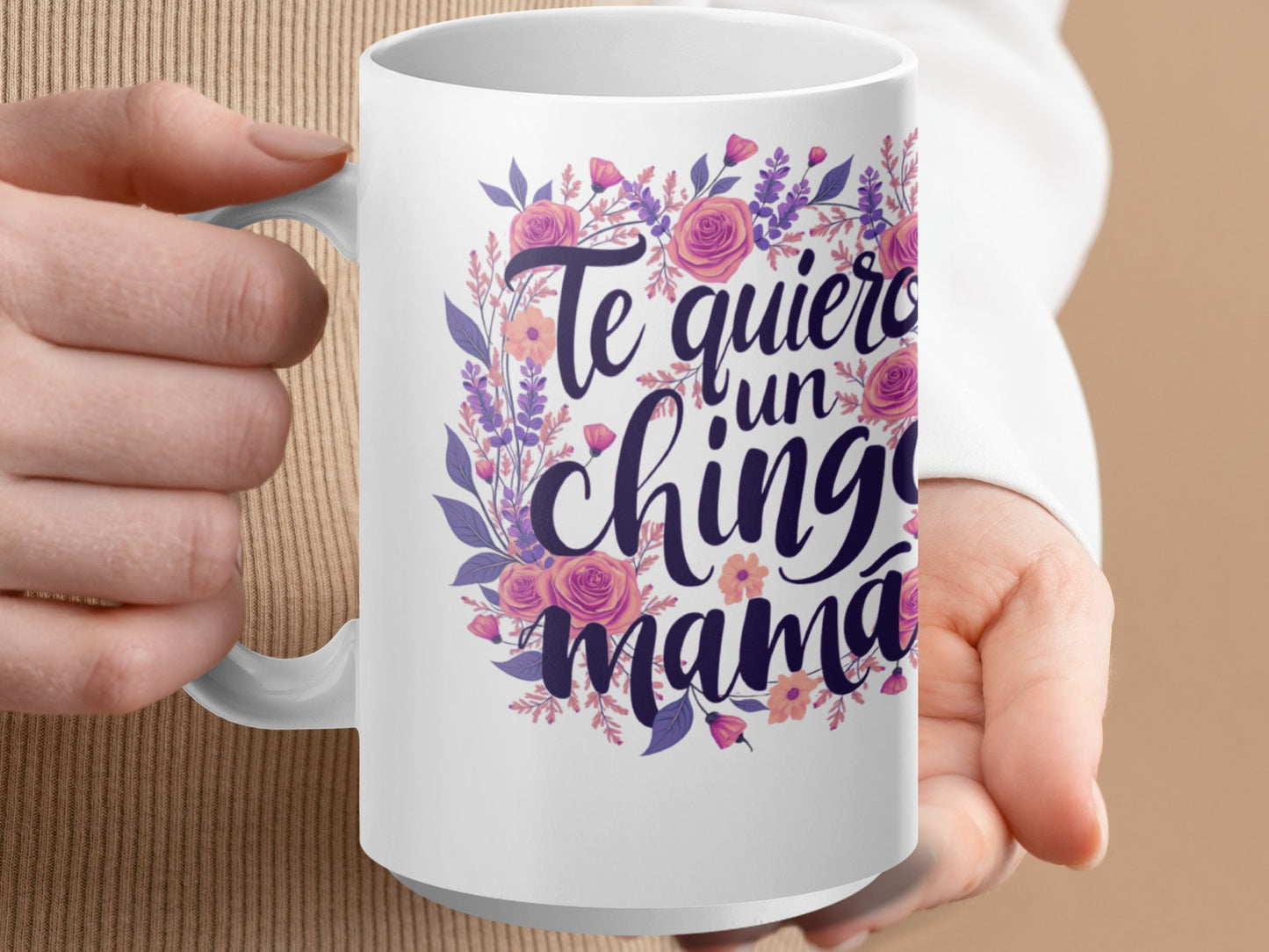 Te Quiero Un Chingo Mama Floral Mug product type