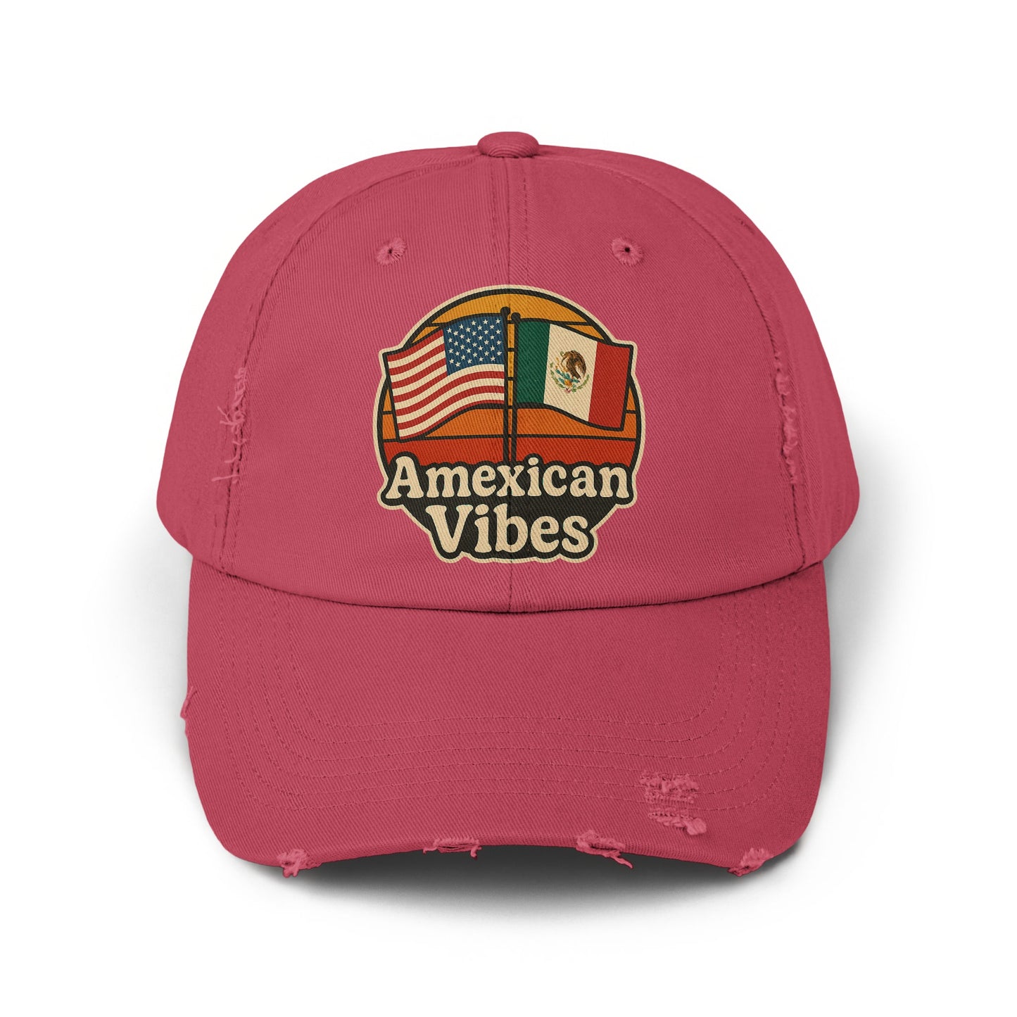 American Mexican Vibes Distressed Baseball Cap product