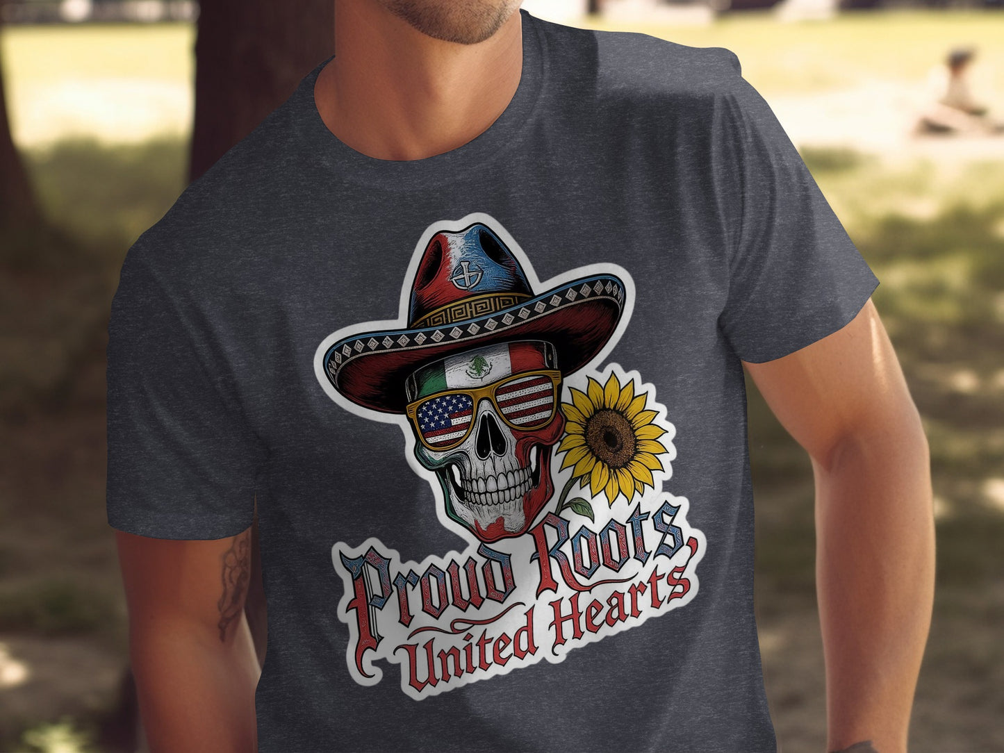 Proud Roots United Hearts Skull Graphic Shirt Product