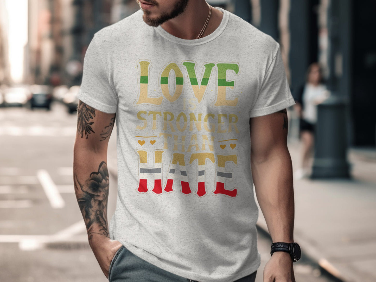 Love Stronger Than Hate Slogan Shirt product